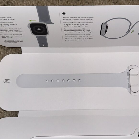Apple Watch Sport Band 44mm Size M/L Bottom Band Only Brand New White - Picture 2 of 3